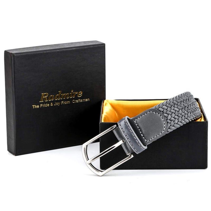Radmire Braided Canvas Woven Elastic Stretch Belts for Men/Women/Junior with Multicolored - Image 2